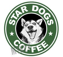 Наклейка — “STAR DOGS COFFEE”